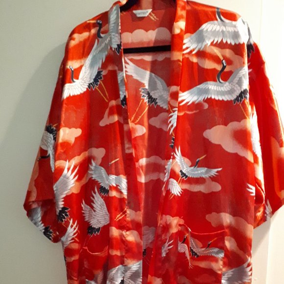 Red Kimono with Cranes - Picture 7 of 7